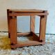 Solid wood coffee table in brutalist style - mid 20th century.