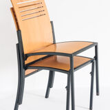 Ensemble de 7 chaises Robert vintage par Thomas Albrecht pour Atoll, Allemagne 1980
