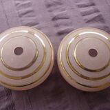 2 days offal in pink granite glass