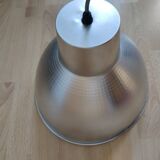Chandelier pendant bell globe metal hammered aluminum 90s