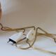 Pied de lampe boule en bois blond, Années 60/70