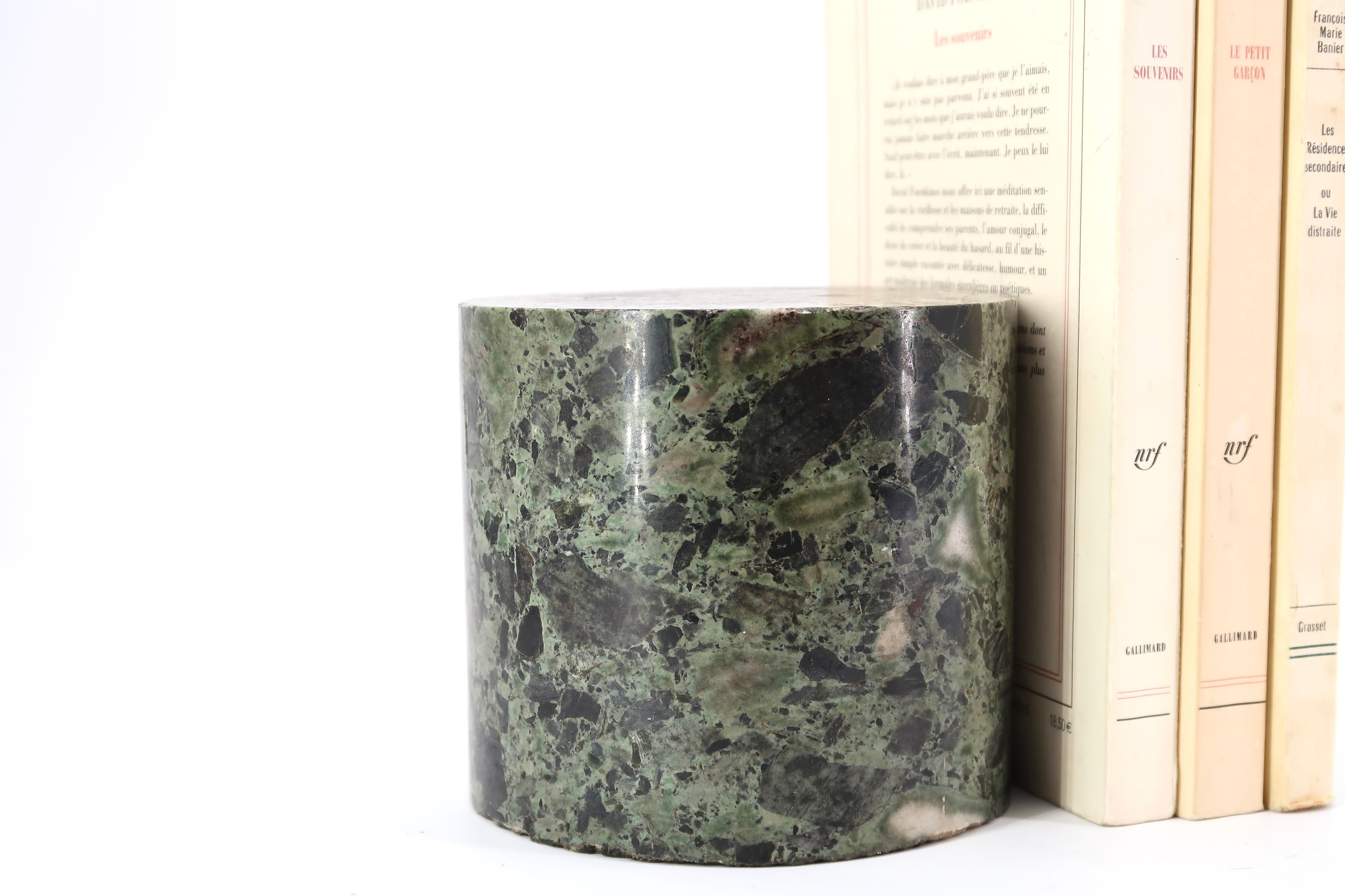 Green marble cylindrical bookhouse, 70s