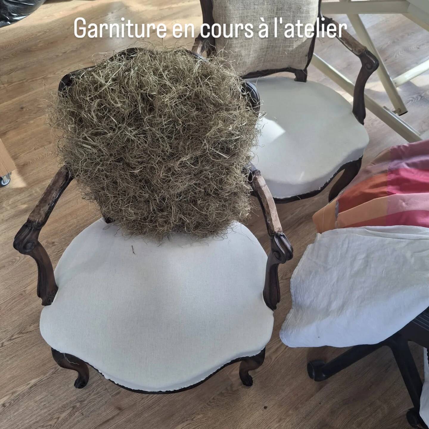 Pair of louis xv period armchairs stamped mayeux.