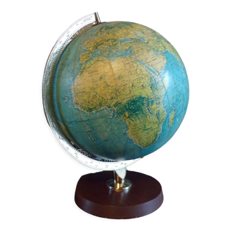 Globe terrestre lumineux 1970 en Allemand