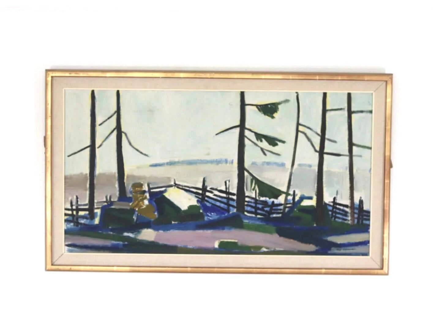 Winter day in the garden by Kåge Liefwendal 1960s