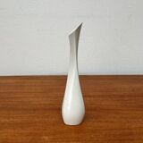 White sculptural German vase from the mid-century by Peter Müller for Sgrafo Modern, 1960s.