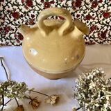 Yellow glazed terracotta gargoulette