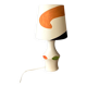 Vintage white ceramic lamp - 1950s / 1960s - Handmade lampshade.