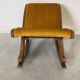 Small rocking stool – wood & velvet