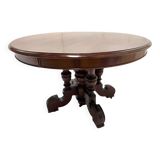 Table a pied central Napoléon III Acajou massif XIX siècle