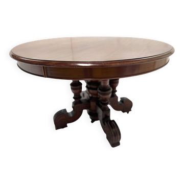 Table a pied central Napoléon III Acajou massif XIX siècle