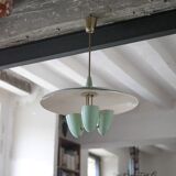 Vintage lacquered metal pendant from the 1950s, Herman Busquet for Hala.