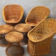 Vintage rattan armchair from the 60s/70s design
