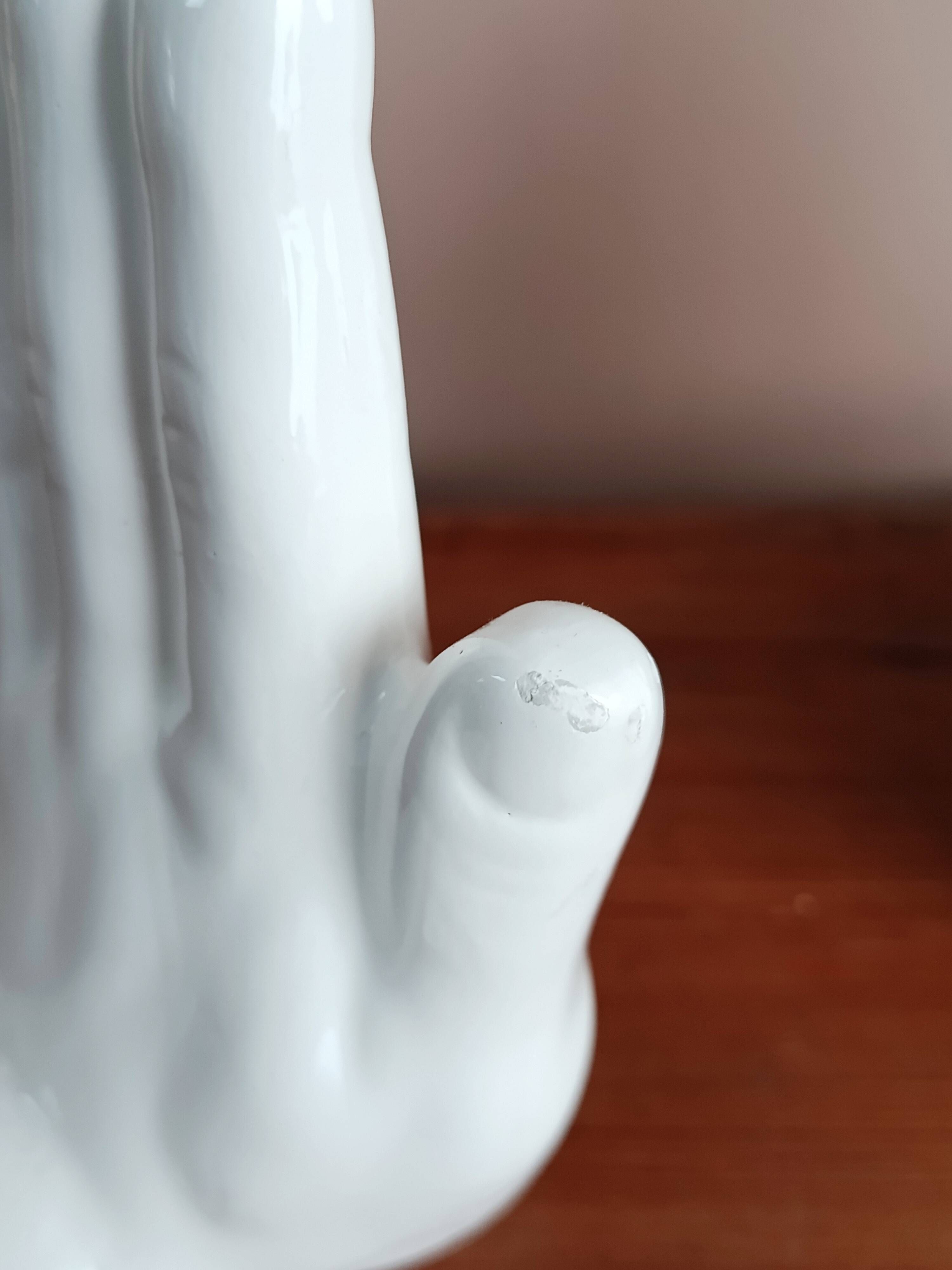 Ceramic hand bookends