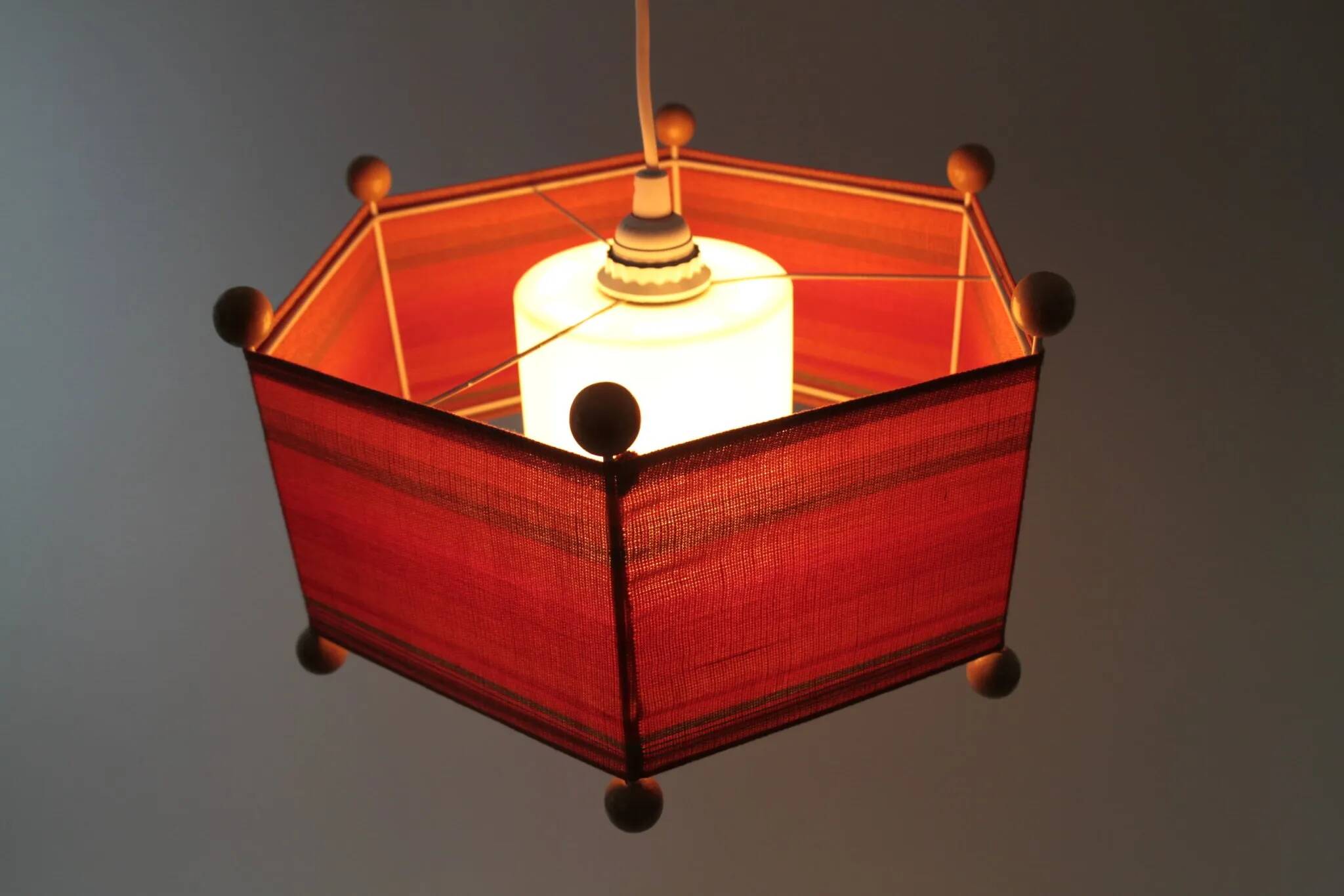 Hexagonal Pendant Lamp, North Sweden — 1960s/1970s