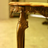 Antique gilded rococo gueridon with 2 onyx tops – Napoleon III