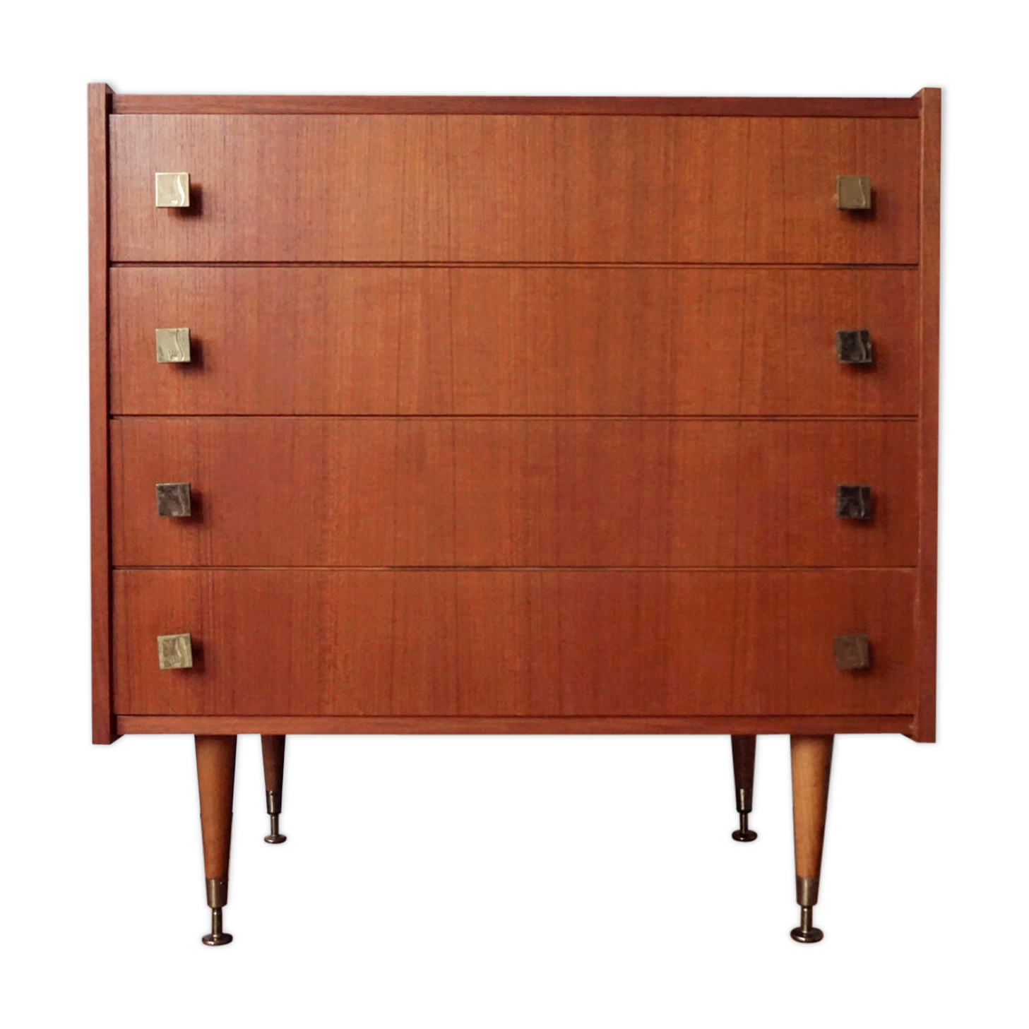 Commode vintage aux pieds compas 4 tiroirs