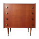 Commode vintage aux pieds compas 4 tiroirs