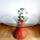 Maugrion Roche Bobois prestige rattan wheat ear table 1980