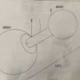 Large contemporary pendant light "Oxygen" by Delta Light