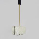 Lustre en laiton et perspex Moderniste Maison Arlus France des années 1950