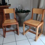 Chaises bois André Sornay disigner (1950)