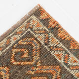 5x11 orange and brown vintage tapis rug, 352x162cm