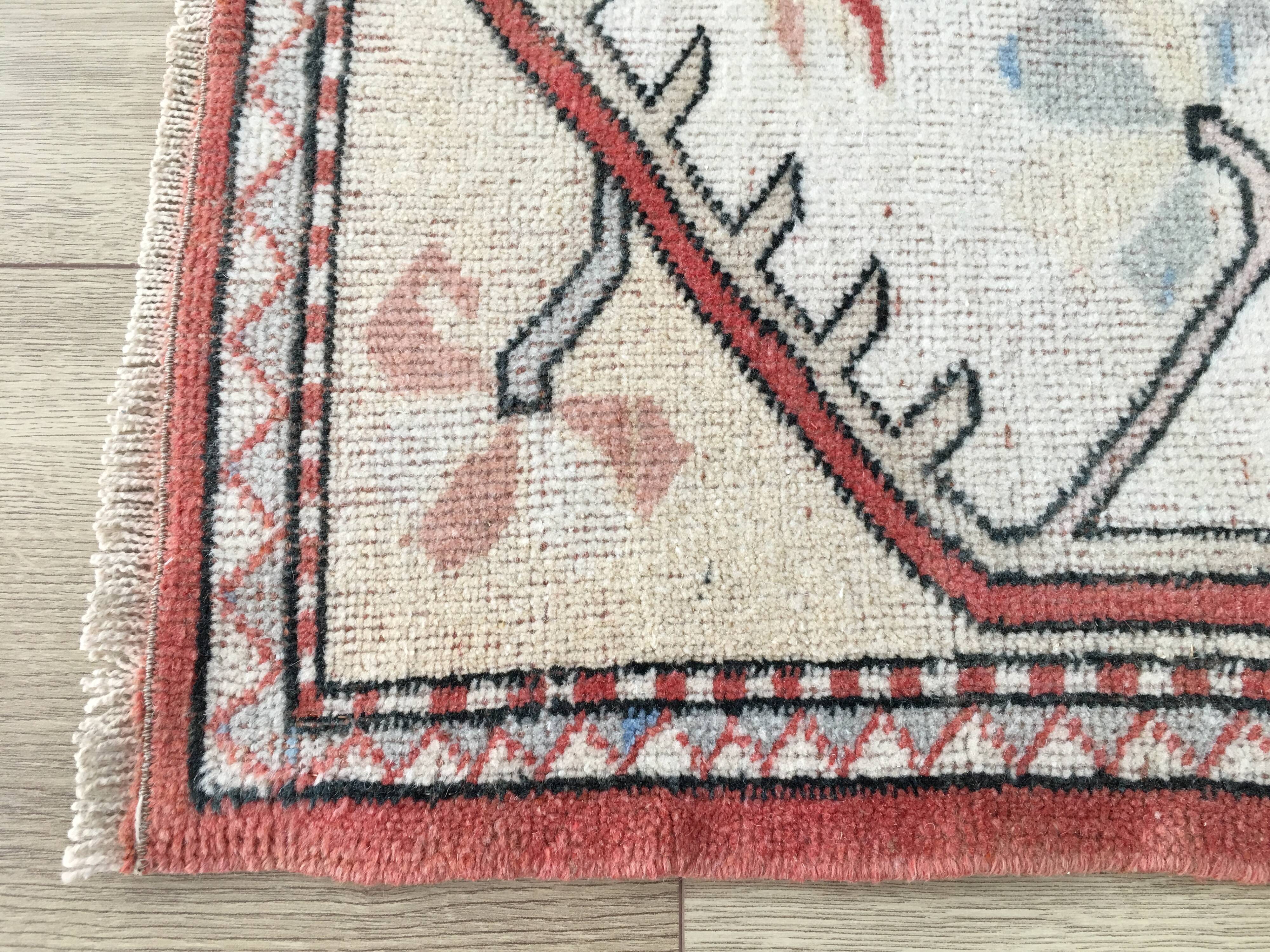 Turkish Rug, Vintage Area Rug, 205 x 311 cm, Handmade Rug, RK 8359