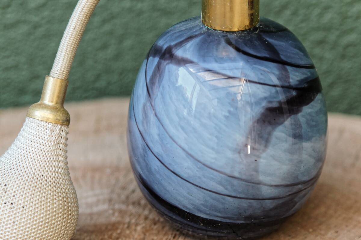 Set of 5 old glass perfume sprays