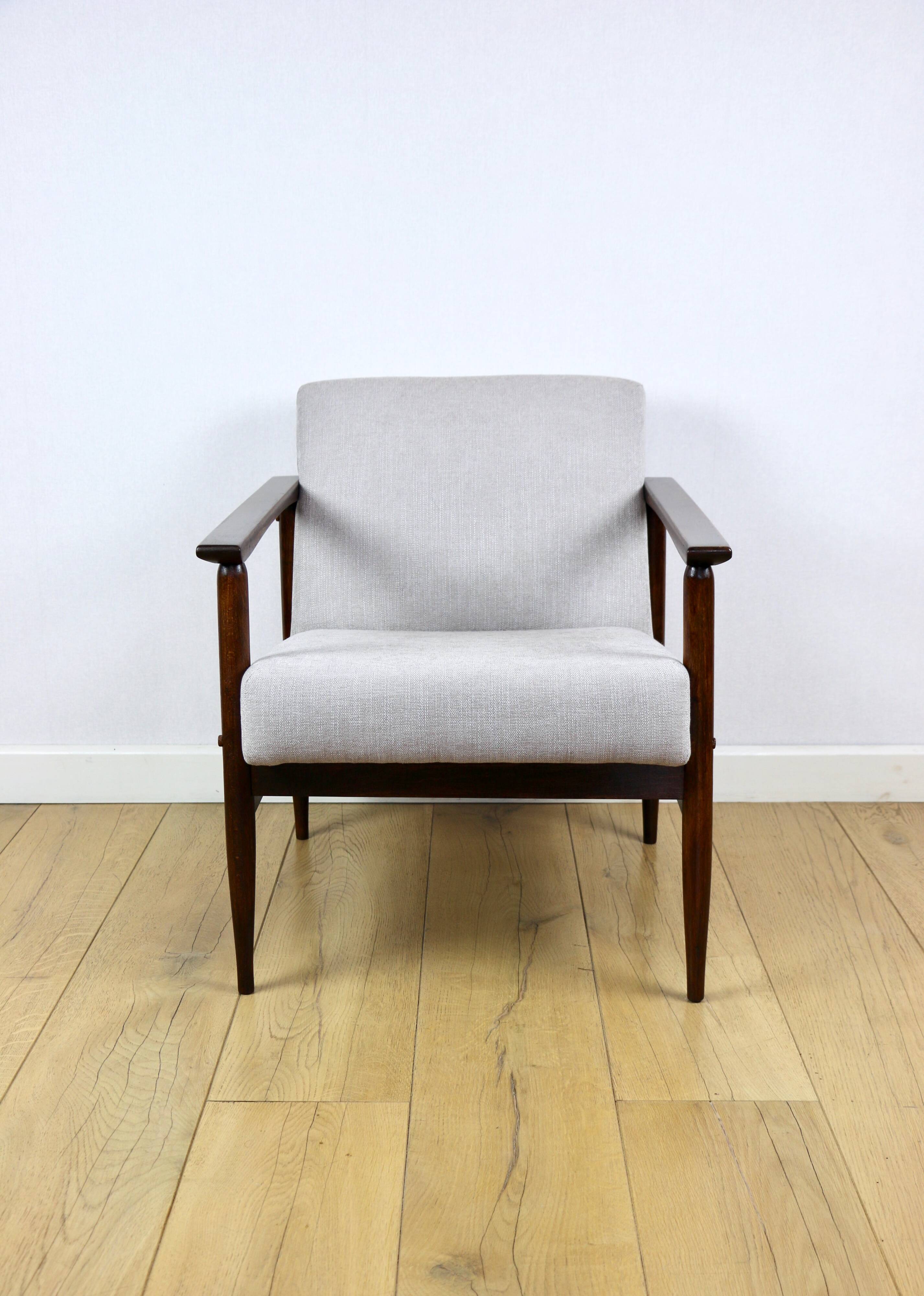Vintage Loft armchair 1970s light brown - light grey