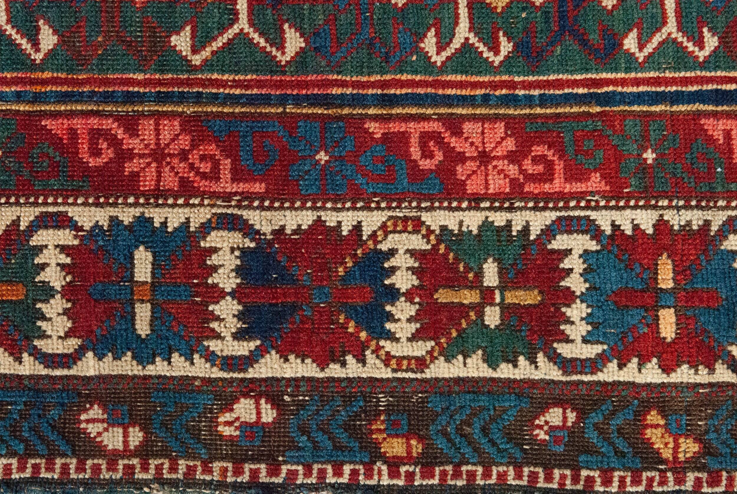 Antique Caucasian Tribal Rug - Handwoven