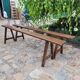 Pair of solid oak benches