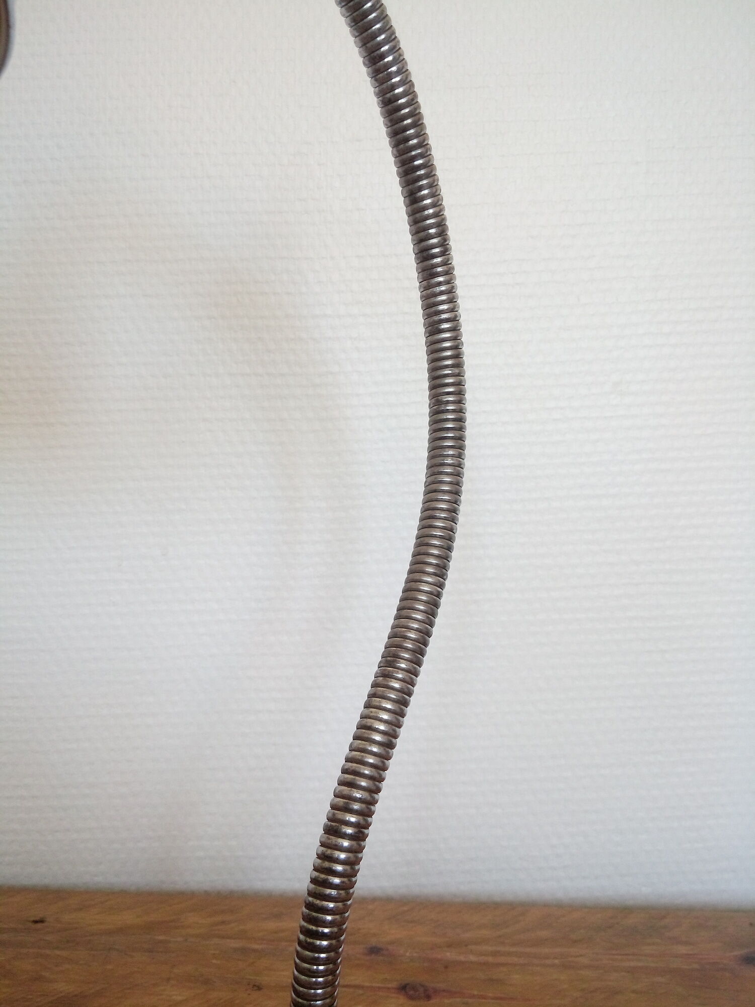 Old Elau workshop lamp / wall lamp (Joseph Laurent) in chromed metal, 1950s