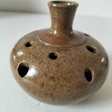 Flower vase in stoneware, signed