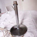 Lampe vintage chrome et globe tulipe verre Clichy