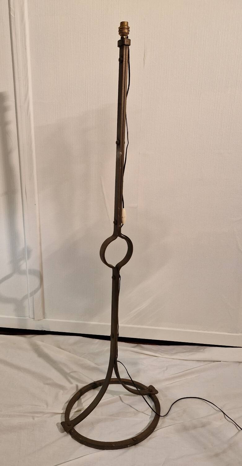 Lampadaire Jean Pierre Ryckaert fer forgé 1960 brutaliste