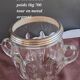 Twisted moulded glass bistro champagne bucket with a silver metal collar.