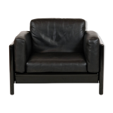 Leather armchair by Dino Gavina for Simon studio 1970's