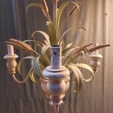 3-light metal vegetal pattern chandelier