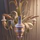 3-light metal vegetal pattern chandelier