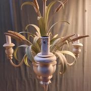 3-light metal vegetal pattern chandelier