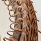 Vintage 1950s round wicker sun mirror