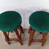 Paire de tabourets de bar années 70
