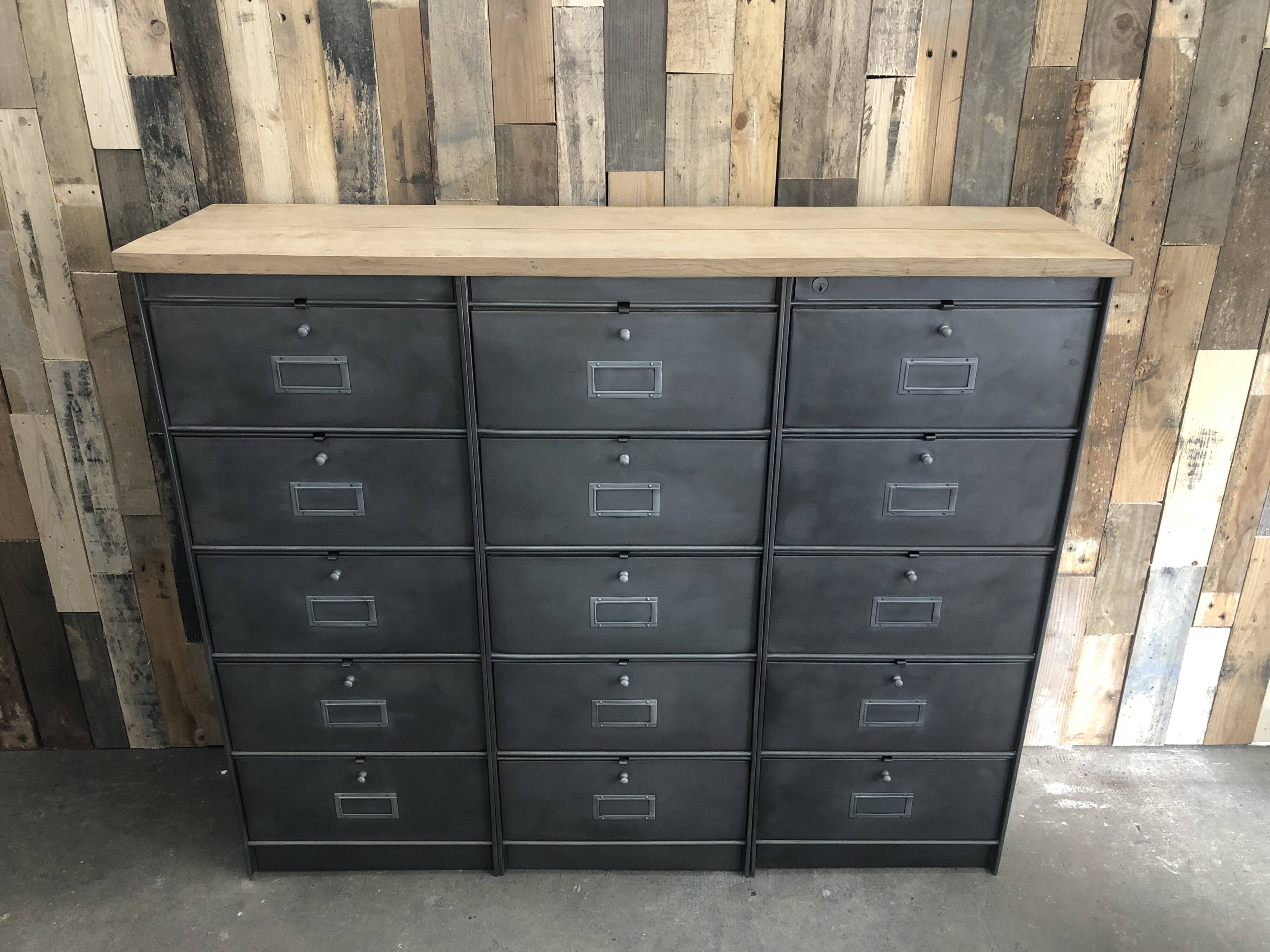 Ronéo industrial flap cabinet 15 flaps