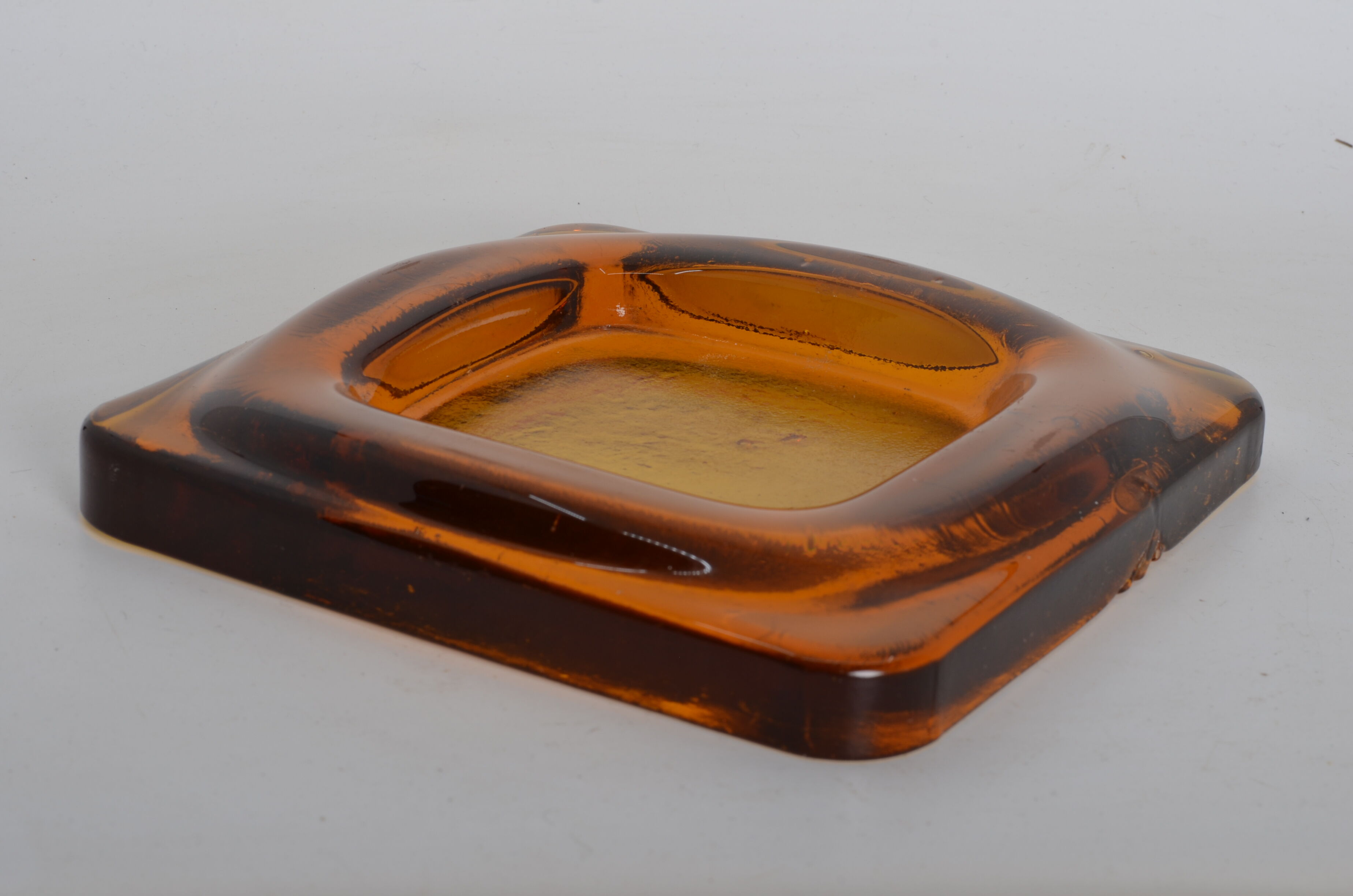 Empty amber glass pocket