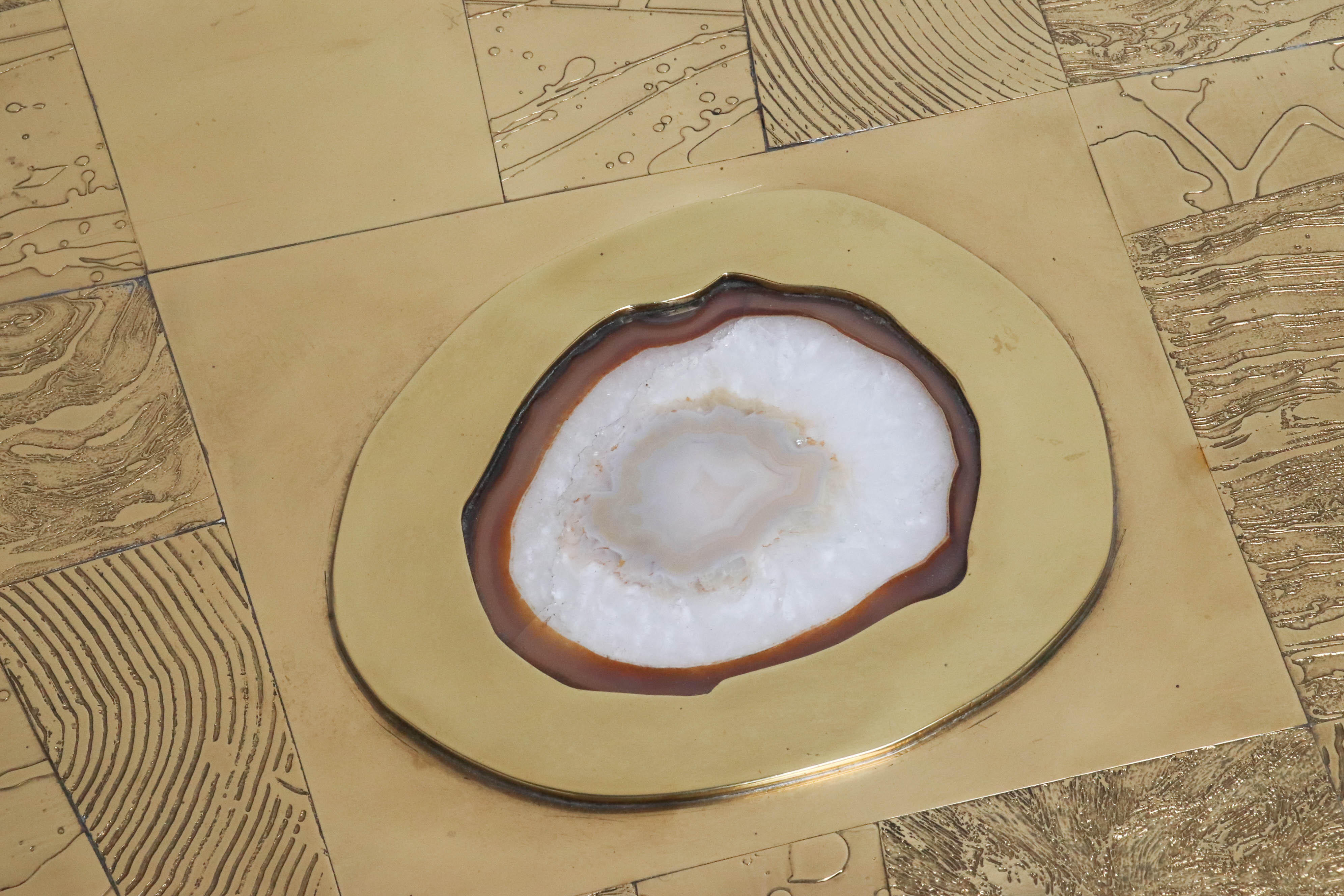 A Brass Etched Coffee Table