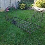 Bench bed metal fine XIX th 1 place 80 x 190