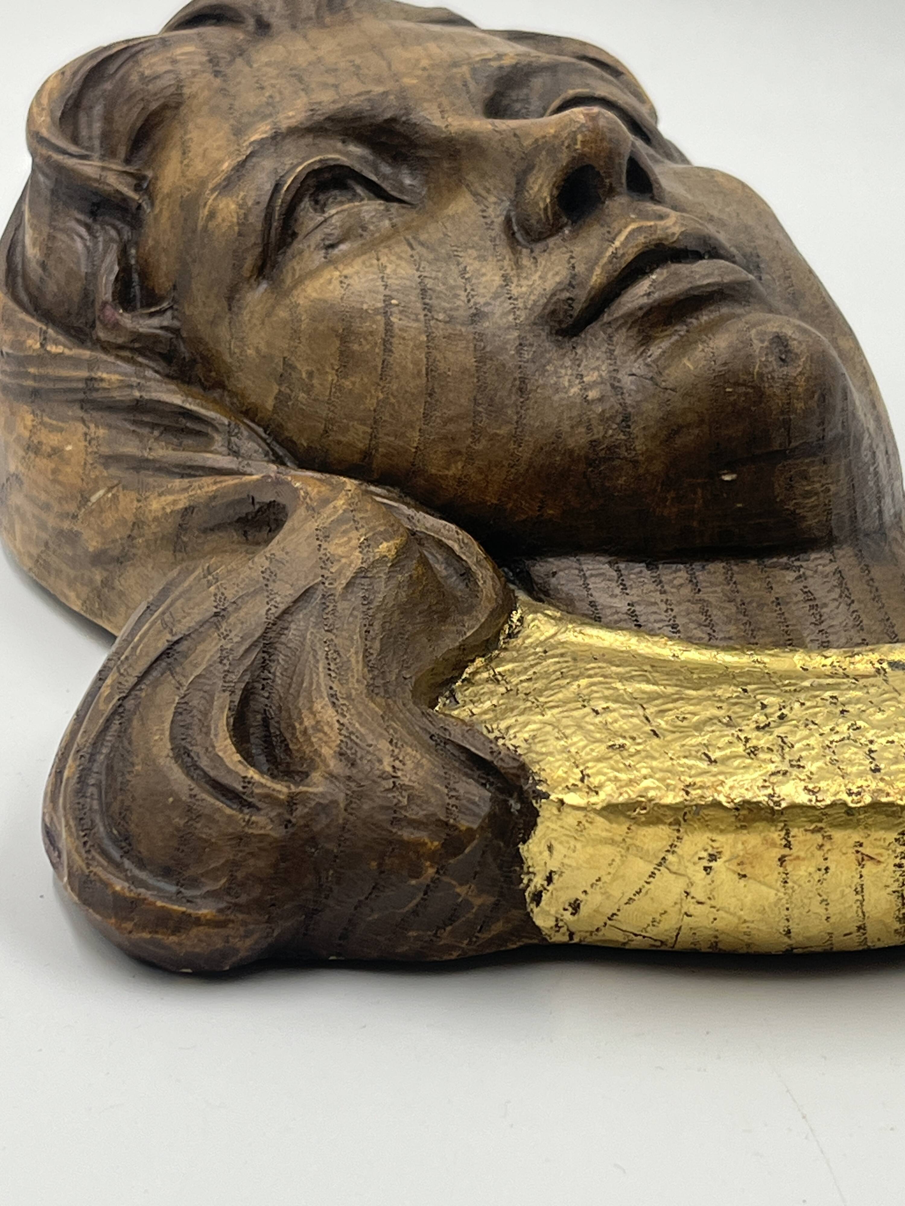 High-Relief Gilded Plaster The Inspired – After Raoul Larche