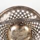 Silver-plated metal bowl basket