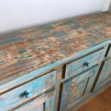 Buffet veining patinated paint
